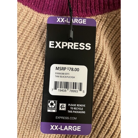 NWT Express Women's Crewneck Sweater XXL Long Sleeve Relaxed Fit Soft Knit - Picture 8 of 9